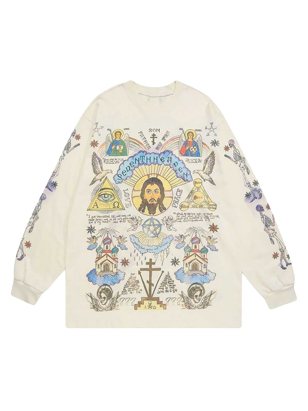 American High Street Graffiti Long Sleeve T-Shirt