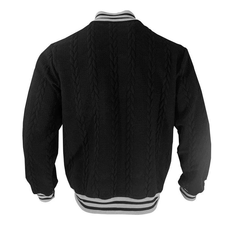 Men's Casual Single Breasted Cardigan Baseball Jacket