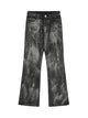 Heavy Washed Ink Splash Graffiti Hip-Hop Jeans