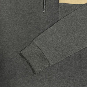 Men's Casual Half Zip Collar Chest Pocket Long Sleeve Sweatshirt