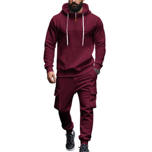 Lockeres Sport-Set aus Kapuzenpullover und Hose für Herren