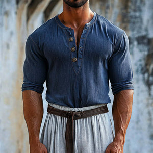 Lässiges Herren-T-Shirt mit Rundhalsausschnitt und kurzen Ärmeln