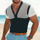 Men's Summer Comfortable V-Neck Knitted Short Sleeve T-Shirt