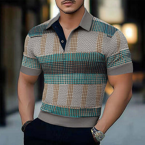 Men's Summer Comfort Skin-friendly Printed Polo Neck T-Shirt