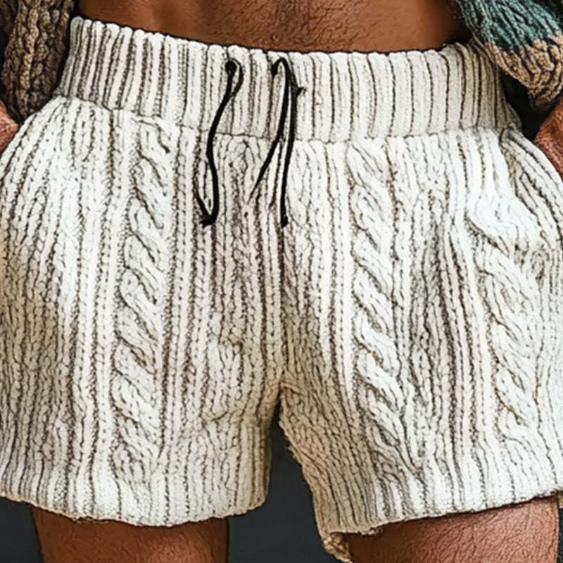 Herren Frühlingsmode Einfarbig Gewebte Sport-Freizeitshorts