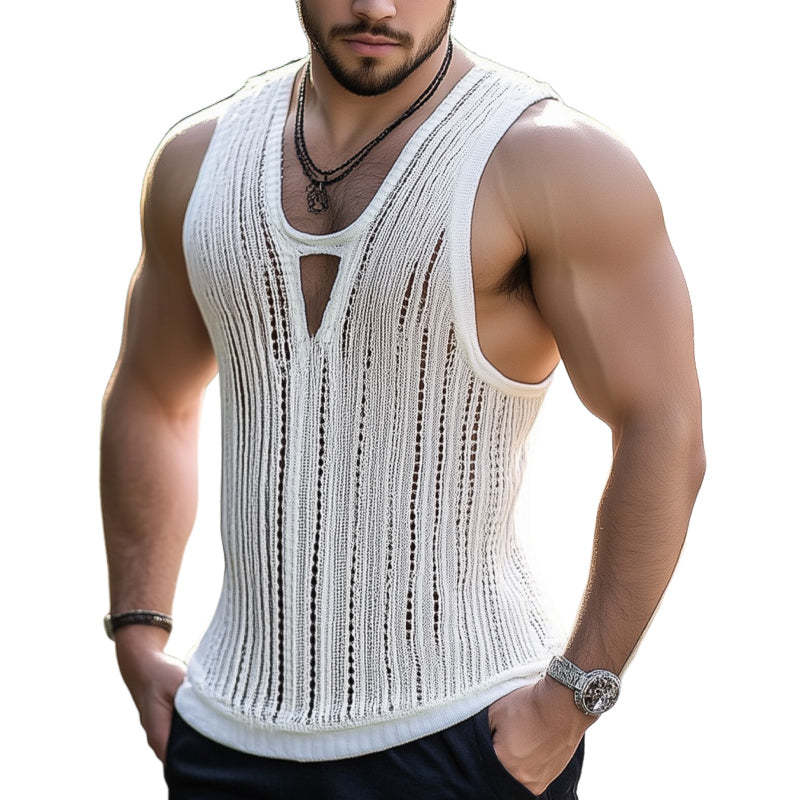 Men's Comfortable Summer Basics Classic Knit Tank Top