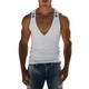 Herren Frühlings- und Sommermode Lässige Slim Fit Weste aus Baumwolle mit tiefem V-Ausschnitt und Knopfdekoration