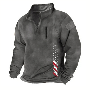 USA FLAGGE LOSE EINFARBIGE OUTDOOR WARME UND ATMUNGSAKTIVE TAKTISCHE HERREN HOODIE SWEATSHIRT