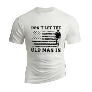 PURE COLOR T-Shirt mit Aufschrift „Don't Let The Old Man“ aus 100 % Baumwolle