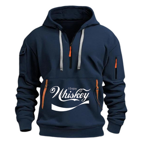 ICH GENIESSE ARMTASCHE REISSVERSCHLUSS-KAPUZENPULLOVER