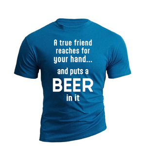 TRUE FRIEND BAUMWOLL-GRAFIKT-T-SHIRT