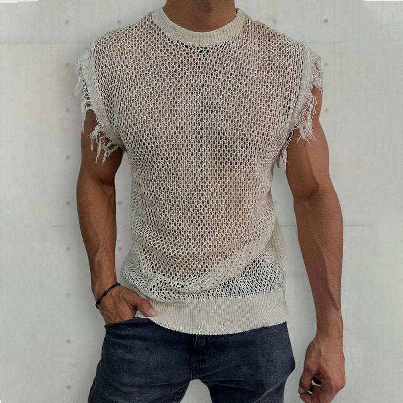 Herren Sommer Casual Sexy Fashion Gestricktes Slim Tank Top