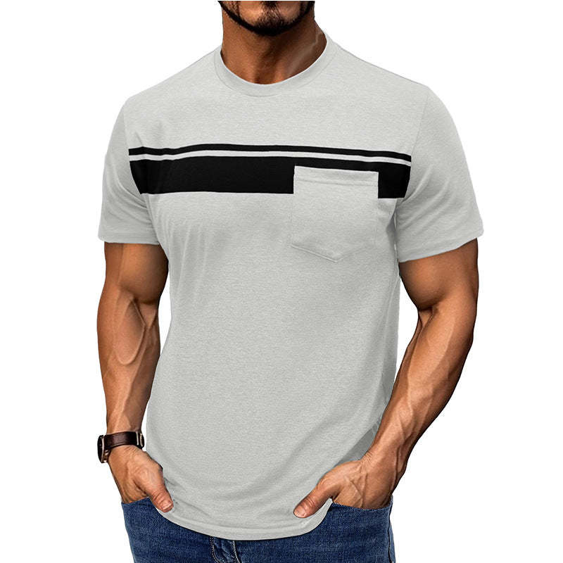 Lässiges, bedrucktes T-Shirt mit Rundhalsausschnitt und kurzen Ärmeln für Herren