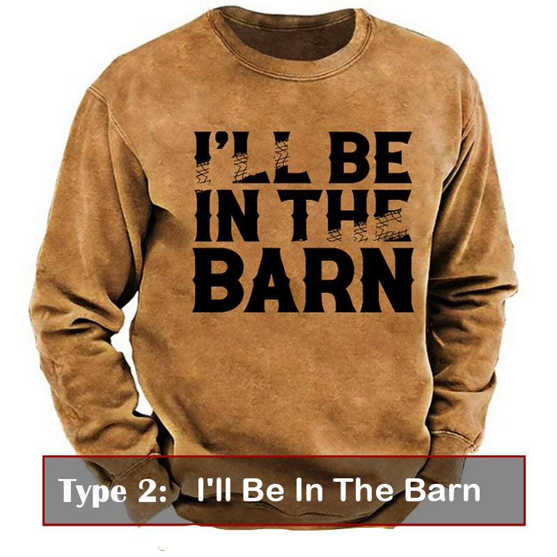 I'll Be In The Garage Funny Men's Sweatshirt-Personalized