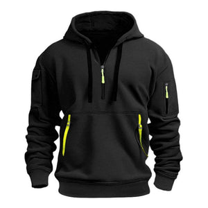 Lässiger Sport-Hoodie mit mehreren Reißverschlüssen für Herren