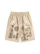 Retro Hieroglyphic Pattern Hip-Hop Shorts