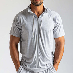 Einfarbiges, einfaches Sport-T-Shirt für Herren 