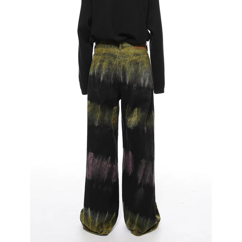 Graffiti Fun Tie-Dye Straight Jeans