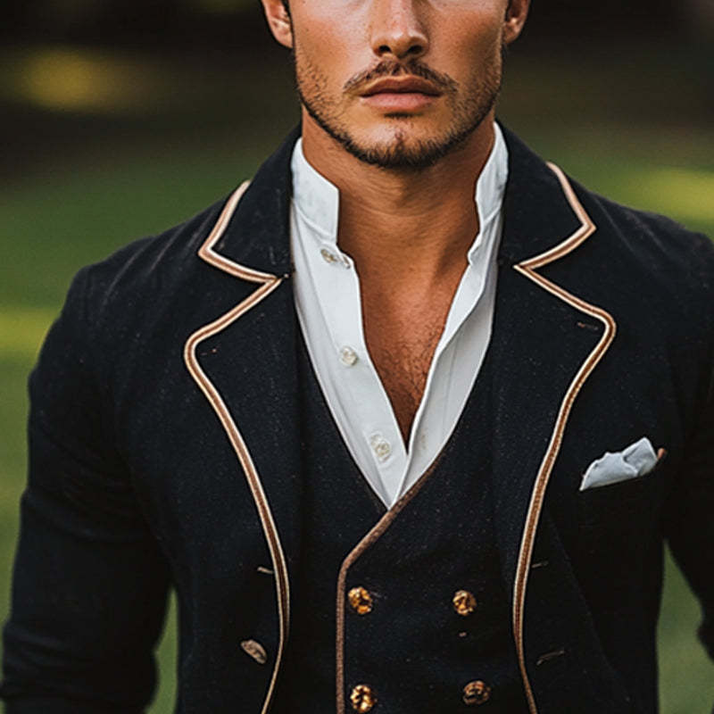 Einreihiger Blazer in Volltonfarbe für Herren 