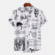 MEN'S CASUAL PRINTED SHORT SLEEVED SHIRT BEACH SHIRT