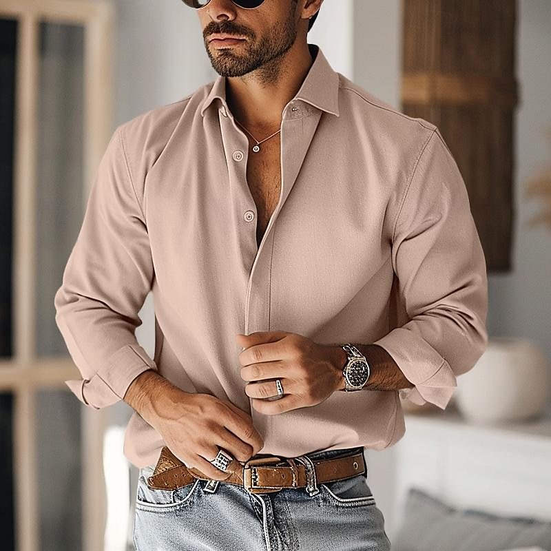 CASUAL DRAPE COLLAR QUALITY SHIRT