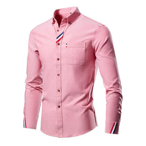 Men's Casual Multicolor Long Sleeve Shirt Loose Shirt
