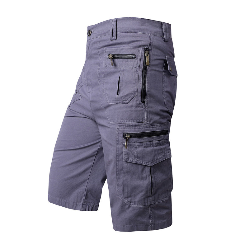 TRENDY CASUAL PANTS WITH MULTIPLE POCKETS, PURE COTTON WORKWEAR SHORTS