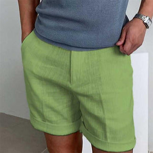Vintage Leinen-Strandshorts für Herren