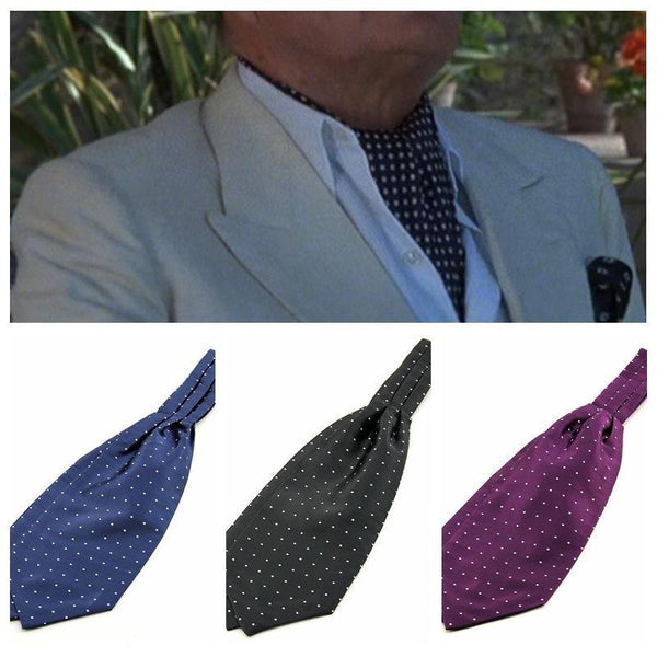 Klassisches Vintage-Hemd für Herren, Ascot-Schal