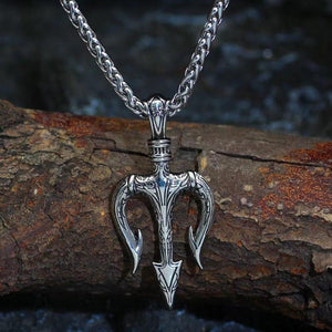 Retro Casual Nordic Trident Neptune Necklace