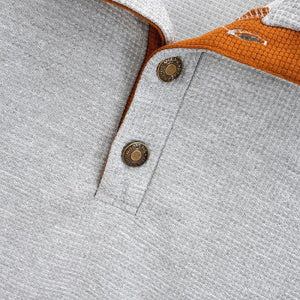 Lässiges Outdoor-Sweatshirt mit Stehkragen und Waffelmuster für Herren