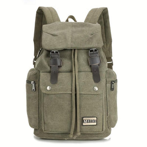Retro-Outdoor-Rucksack aus Canvas mit großer Kapazität und mehreren Taschen für Herren