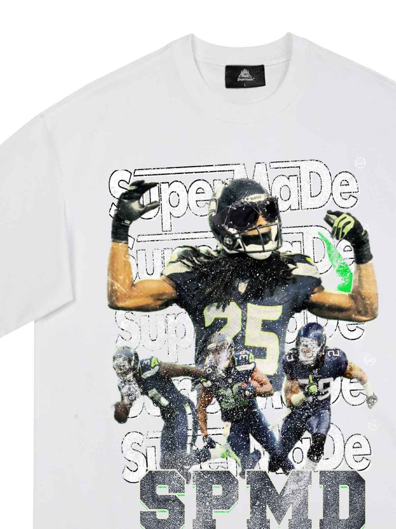 Super Bowl Football Print T-shirt