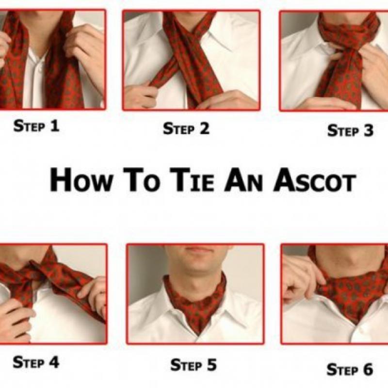 Klassisches Vintage-Hemd für Herren, Ascot-Schal