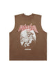 Retro Washed Character Thorns Street Rap Vest