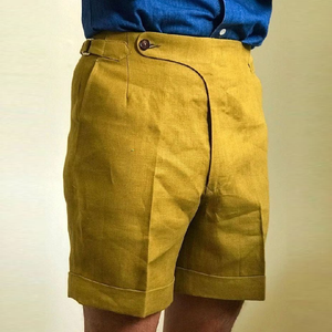 Men's Casual Comfortable Breathable Linen Blended Suit Shorts