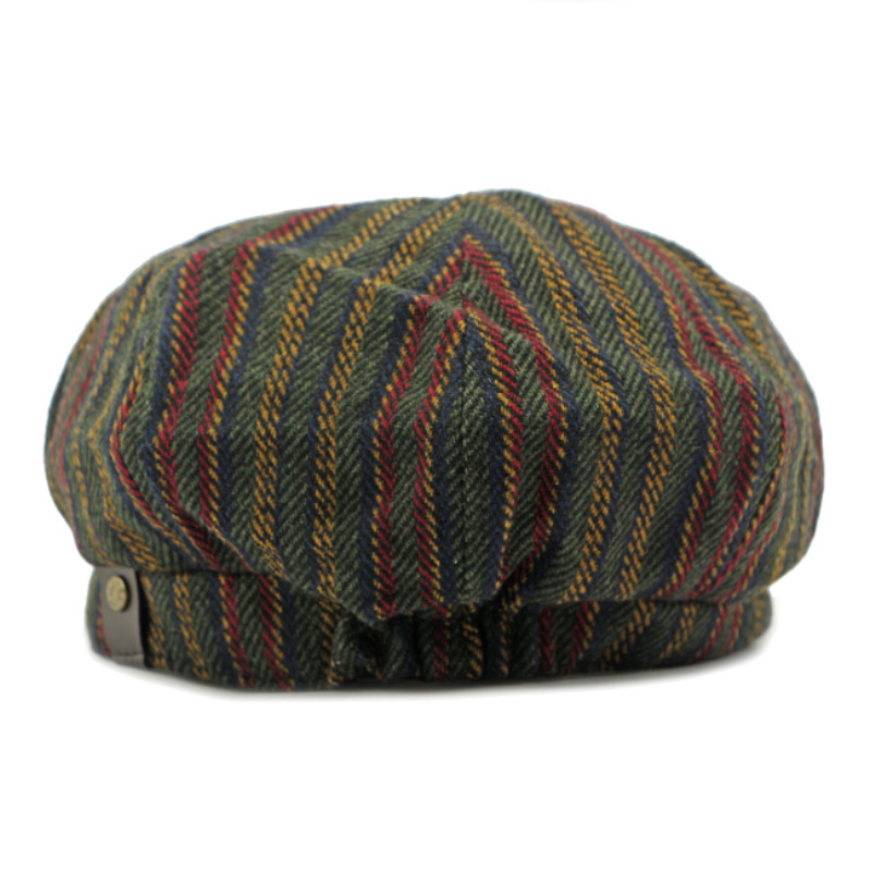 Herren Vintage Bohemian Gestreifter Zeitungsjungenhut