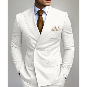 Einfarbiger zweireihiger Herrenblazer