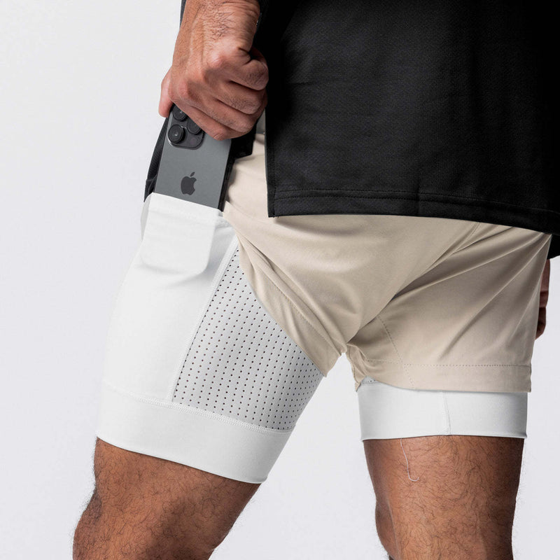 ESSENTIAL COLORFUL POCKET 2 IN 1 5'' INSEAM RUNNING SHORTS