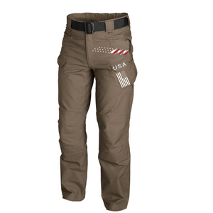 Tragbare, schnelltrocknende Cargohose mit USA-Flaggen-Grafik für draußen und mehrere Taschen