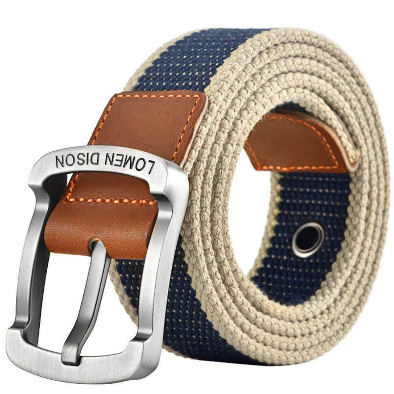 Men's Pin Buckle Alloy Canvas Belt