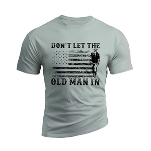 PURE COLOR T-Shirt mit Aufschrift „Don't Let The Old Man“ aus 100 % Baumwolle