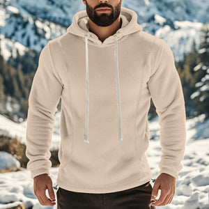Lässiger Outdoor-Hoodie aus Polarfleece für Herren mit langen Ärmeln