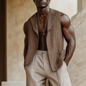 Men's Spring Fashion Simple Solid Color Casual Tank Top