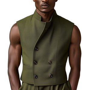 Men's Spring Fashion Stand Collar Sports Casual Vest