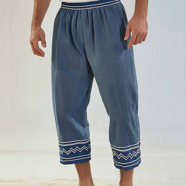 Herren Retro Casual Ethnic Style Geometrischer Druck Kurze Hose