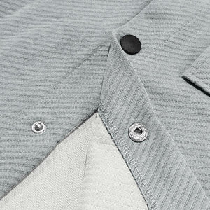 Lässige Herren-Hemdjacke mit Twill-Revers, einreihig, langärmelig