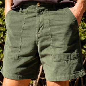 Men's Casual Corduroy Loose Cargo Shorts