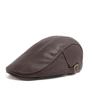 Men's Vintage Casual Leather Beret
