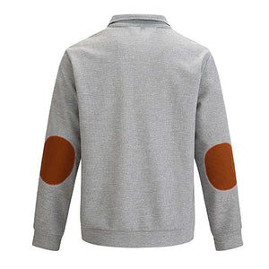 Lässiges Outdoor-Sweatshirt mit Stehkragen und Waffelmuster für Herren